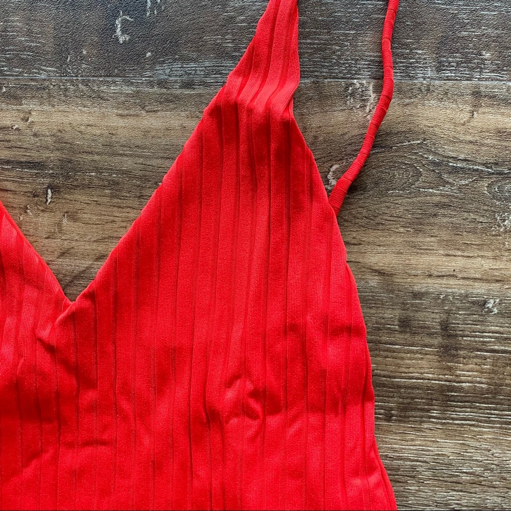 NWT Billabong Sunny Rib Red One Piece Swimsuit - Picture 6 of 14